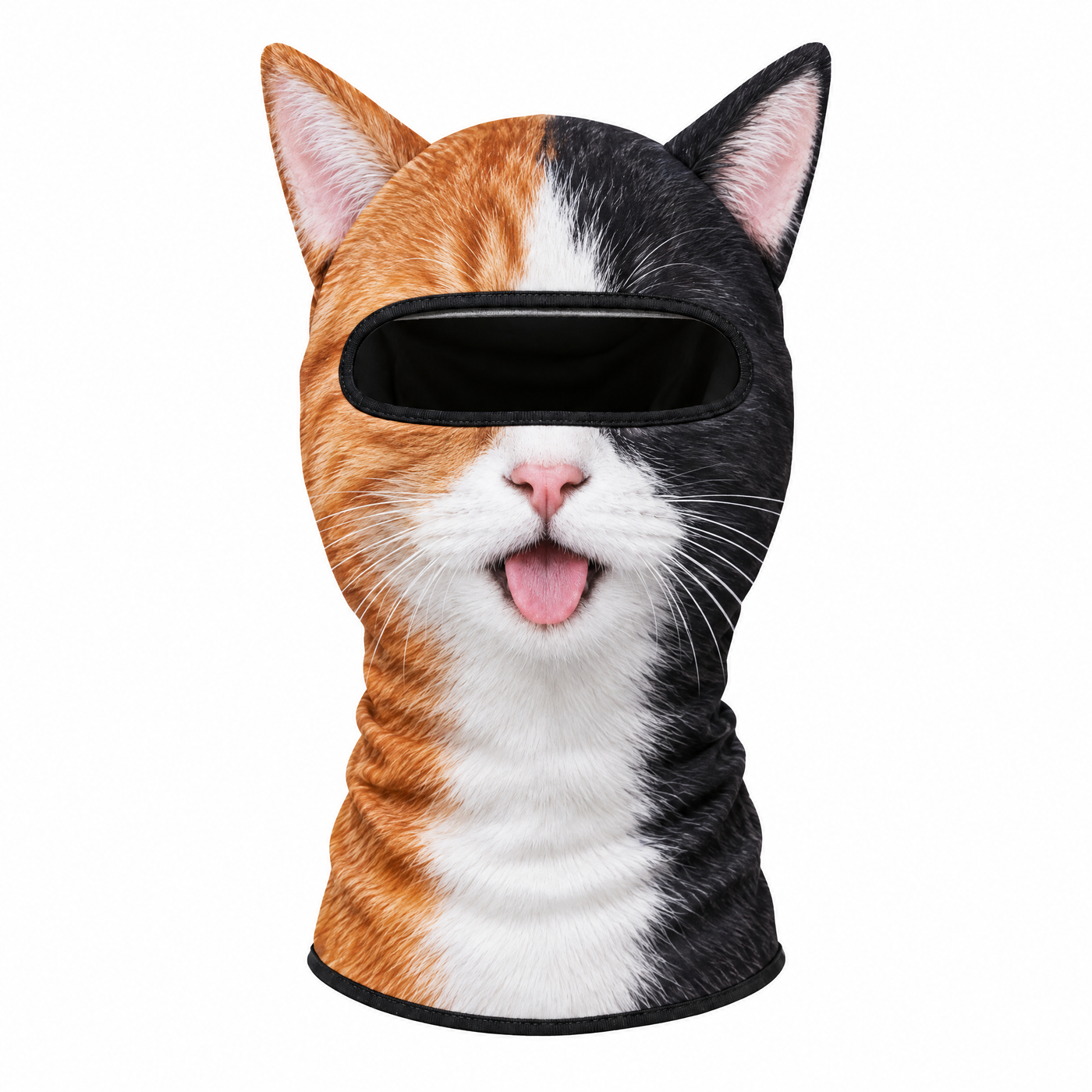 Cagoule de ski chat tricolore